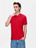 Polo Zipper Closing Short Sleeve Regular Red T-shirt