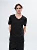 Crew Neck Basic Short Arm Regular Black T-shirt