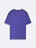 Short Sleeve Sign With Print Loose Blue T-shirt