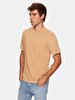 Pale Looking Surface Graphic Print With Print Loose Beige T-shirt