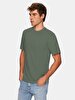 Pale Looking Surface Graphic Print With Print Loose Green T-shirt