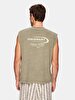 Surface Graphic Print With Print Crew Neck Short Sleeve Boxy Fit Green Athlete
