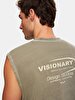 Surface Graphic Print With Print Crew Neck Short Sleeve Boxy Fit Green Athlete