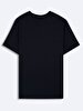 Crew Neck Sign With Print Regular Navy T-shirt