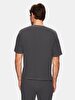 Boxy Fit Short Sleeve Crew Neck Writing With Print Antracite T-shirt