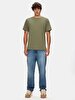 Short Sleeve Crew Neck Surface With Print Regular Green T-shirt