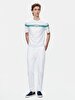 Short Sleeve Crew Neck Sign With Print Regular White T-shirt