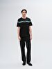 Short Sleeve Crew Neck Sign With Print Regular Black T-shirt