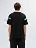Short Sleeve Crew Neck Sign With Print Regular Black T-shirt