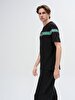 Short Sleeve Crew Neck Sign With Print Regular Black T-shirt