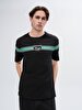 Short Sleeve Crew Neck Sign With Print Regular Black T-shirt