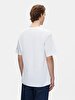 Short Sleeve Crew Neck Basic Loose White T-shirt