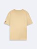 Short Sleeve Crew Neck Basic Loose Beige T-shirt