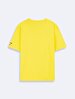 Short Sleeve Crew Neck Basic Loose Yellow T-shirt