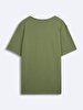 Short Sleeve Crew Neck Basic Green T-shirt