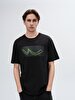 Sign With Print Regular Short Sleeve Black T-shirt