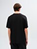 Sign With Print Regular Short Sleeve Black T-shirt