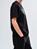 Sign With Print Regular Short Sleeve Black T-shirt