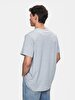 Crew Neck Short Sleeve Sign With Print Regular Grey T-shirt