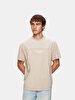 With Print Regular Short Sleeve Beige T-shirt