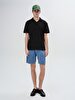 Regular Short Sleeve Polo Basic Black T-shirt