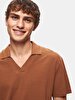 Regular Short Sleeve Polo Basic Brown T-shirt