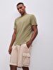 Back With Print Short Sleeve Green T-shirt
