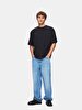 Short Sleeve Crew Neck Print With Print Loose Black T-shirt