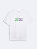 Crew Neck Short Sleeve With Print Regular White T-shirt