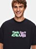 Crew Neck Short Sleeve With Print Regular Black T-shirt