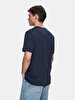 Short Sleeve Crew Neck Print With Print Regular Navy T-shirt