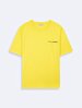 Short Sleeve Crew Neck Print With Print Regular Yellow T-shirt