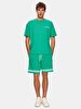 Short Sleeve Crew Neck Print With Print Regular Green T-shirt