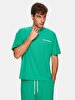 Short Sleeve Crew Neck Print With Print Regular Green T-shirt