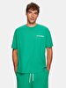 Short Sleeve Crew Neck Print With Print Regular Green T-shirt