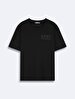 Regular Back With Print Short Sleeve Black T-shirt