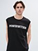 Regular With Print Short Sleeve Black T-shirt
