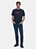 Crew Neck Short Arm Regular Navy T-shirt