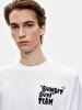 Short Sleeve Crew Neck Print With Print Regular White T-shirt