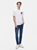 Short Sleeve Crew Neck Print With Print Regular White T-shirt