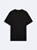 Short Sleeve Crew Neck Print With Print Regular Black T-shirt