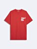 Short Sleeve Crew Neck Print With Print Regular Red T-shirt