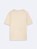 Short Sleeve Crew Neck With Print Regular Beige T-shirt