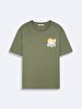 Short Sleeve Crew Neck With Print Regular Green T-shirt