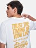 Crew Neck Short Sleeve Surface With Print Regular White T-shirt