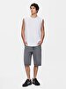 Basic Sleeveless Mini With Print White T-shirt
