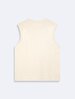 Basic Sleeveless Mini With Print Beige T-shirt