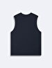 Basic Sleeveless Mini With Print Navy T-shirt