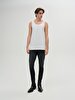 Short Sleeve U-neck Basic White T-shirt