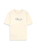 Basic Sign With Print Crew Neck Regular Beige T-shirt
